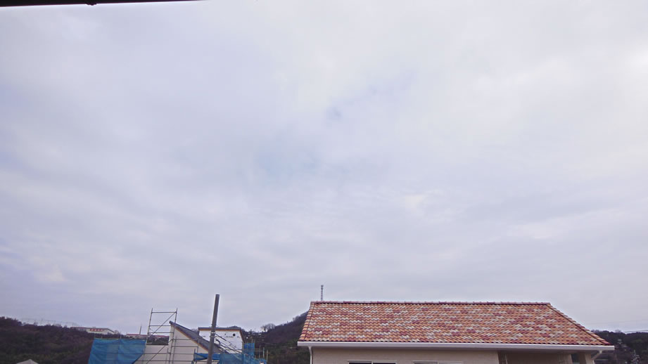 2015年2月16日（月）倉敷しのちゃんの空と雲、窓からの写真です。