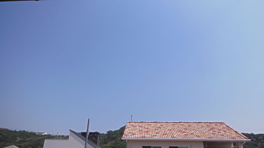 2015年5月13日（水）倉敷しのちゃんの空と雲、窓からの写真です。
