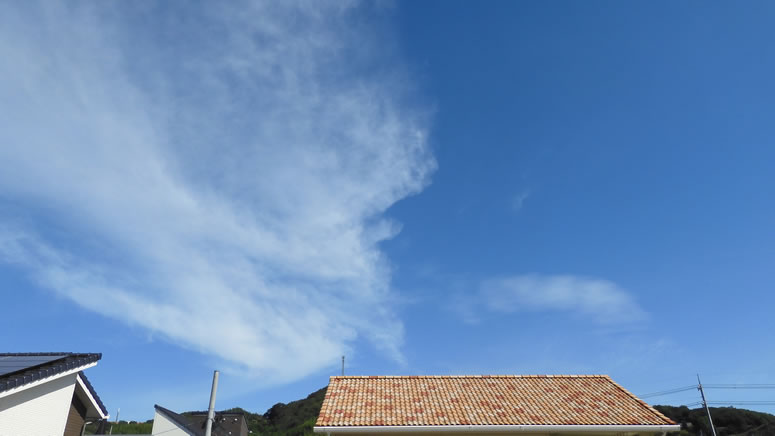 2025年9月22日(月)倉敷しのちゃん「空と雲」の拡大写真です